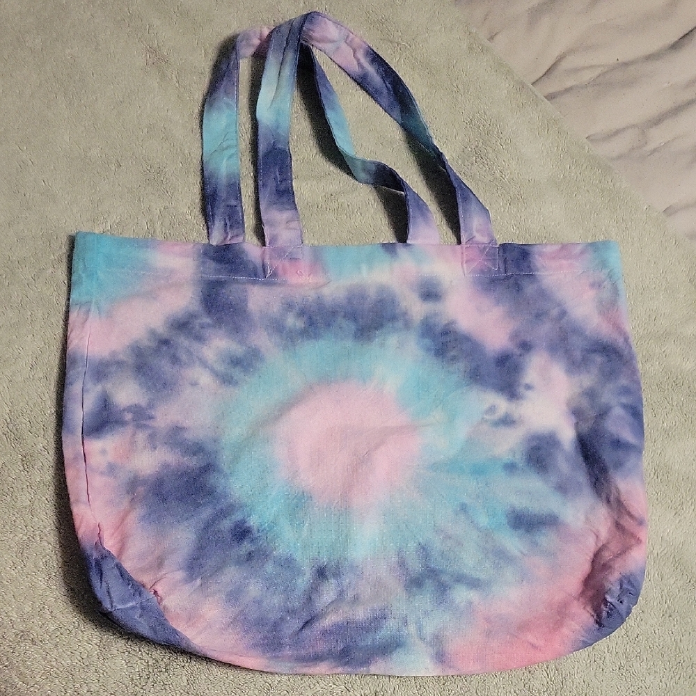 Tie-Dye Tote Bag - Blue and Pink